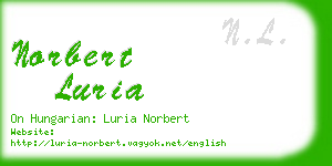 norbert luria business card